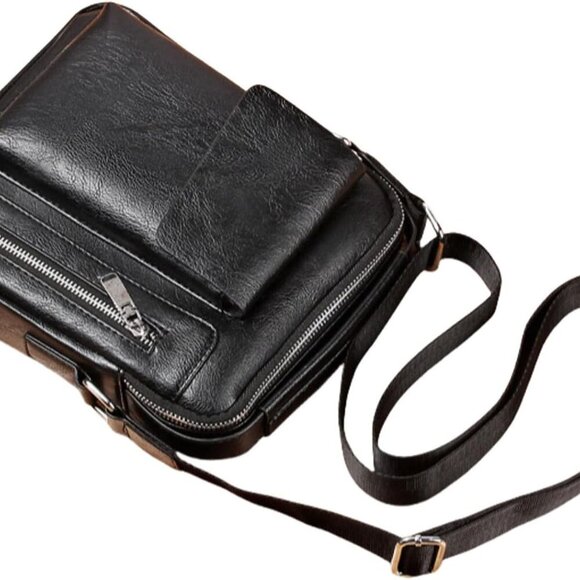 Classic Vintage Messenger Bag for Men - Practical & Chic Office Accessory - Picture 2 of 7